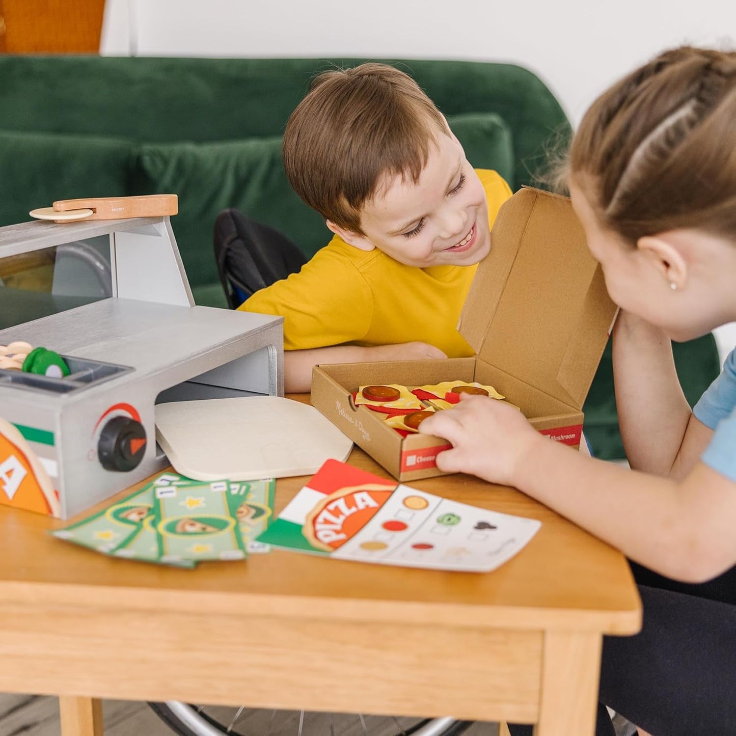 Top & Bake Wooden Pizza Counter Play Set (41 Pcs) - FSC Certified