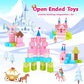 64 Pcs Magnetic Blocks-Princess Castle Collection World,Magnetic Building Blocks for 3+ Year Old Boys & Girls, Creative STEM Sensory Toys,Christmas Birthday Gifts for Kids Ages 3-8